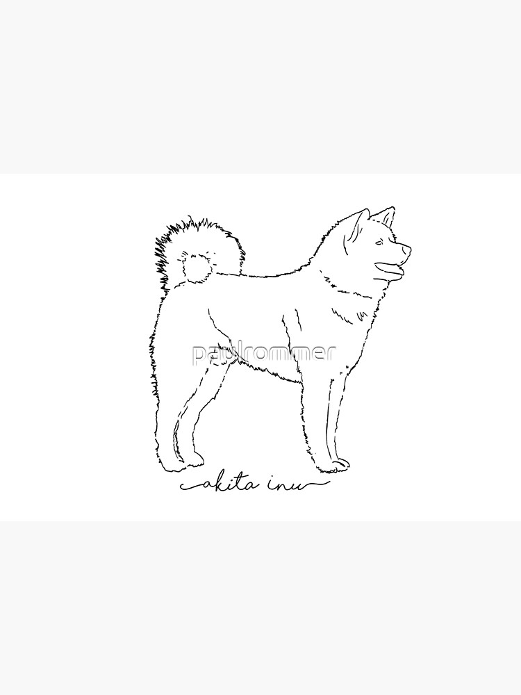 Akita Inu sketch Art Print