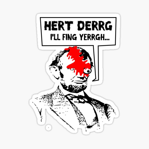Popular Television Show Humor- Abraham Lincoln vs. Negan Sticker