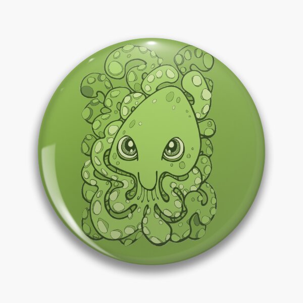 Item preview, Happy Octopus Squid Kraken Cthulhu Sea Creature - Green designed and sold by bignose1977.