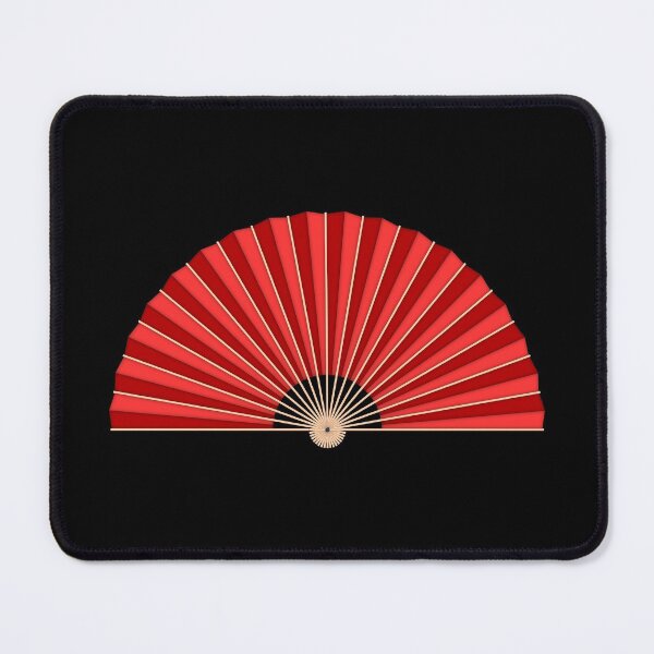 Item preview, Red handheld folding fan designed and sold by MbyMorganK.