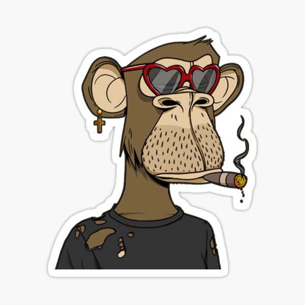 Bored Ape Yacht Club #9882 Sticker