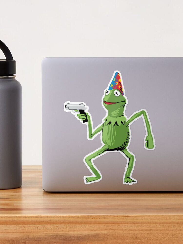 kermit the dungeon master: holographic sticker — alexwdraws