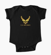 Goldene US-Luftwaffe Kurzärmeliger Einteiler