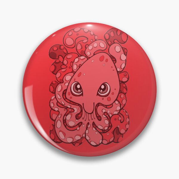 Item preview, Happy Octopus Squid Kraken Cthulhu Sea Creature - Cherry Tomato Red designed and sold by bignose1977.