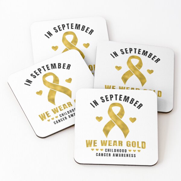 Item preview, In September We Wear Gold Childhood Cancer Awareness Ribbon designed and sold by Grimble Scribbs.