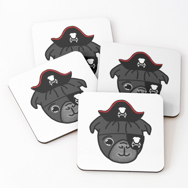 Item preview, Black Pug Pirate designed and sold by LeasPugGrumble.
