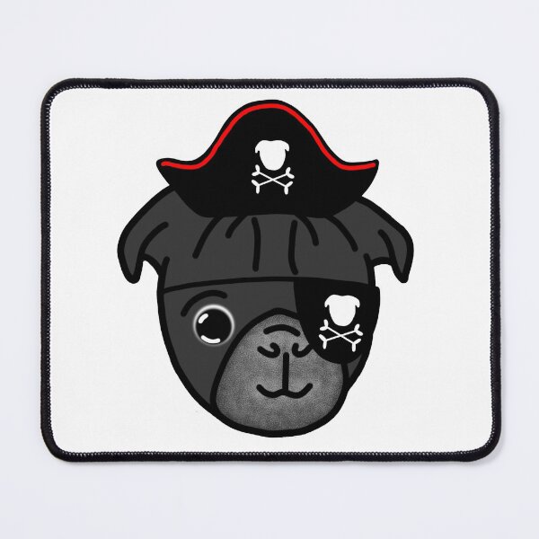 Item preview, Black Pug Pirate designed and sold by LeasPugGrumble.