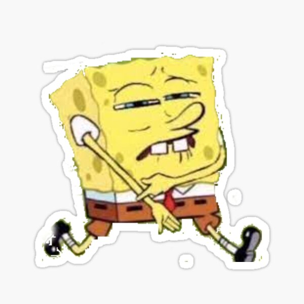 "SHEESHHHHH spongebob light skiin face" Sticker for Sale by zoemys