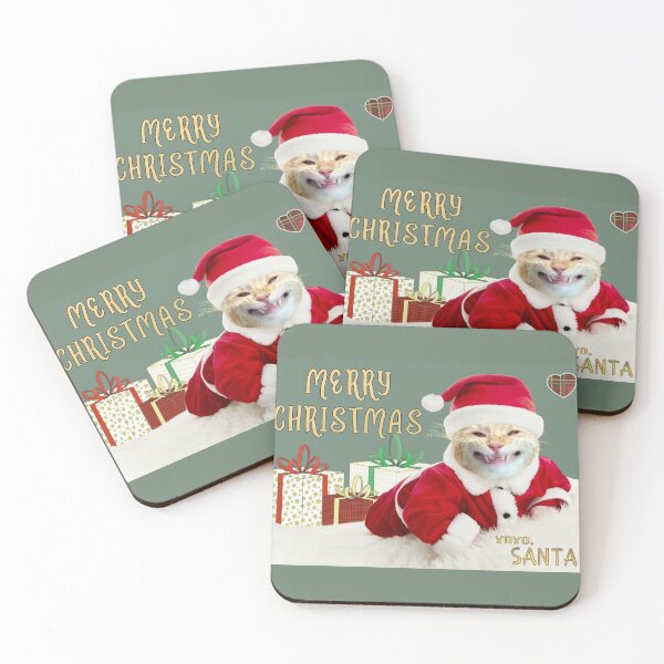 Item preview,  Cat Santa Merry Christmas Grin - Happy Holidays designed and sold by ViewerEqualsPhoton.