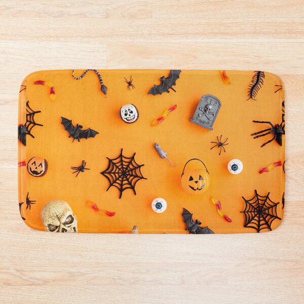 Item preview, Abstract Halloween Pattern - Pumpkins, Bats, Spiders Mixed Halloween Collage  designed and sold by silviaol.
