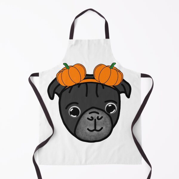 Item preview, Black Pug in Pumpkin Headband designed and sold by LeasPugGrumble.