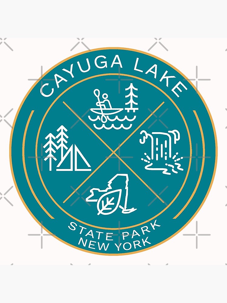 "Cayuga Lake State Park Heraldic Logo" Art Print for Sale by VanyaKar Redbubble
