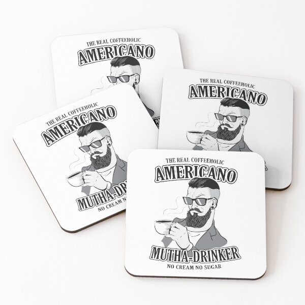Item preview, Americano Mutha Drinker ( Just Black No Sugar No Cream ) designed and sold by WULFLAND ARTS.