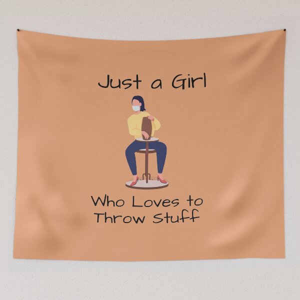 Item preview, Just a Girl Who Loves to Throw Things designed and sold by FiaFiaPress.