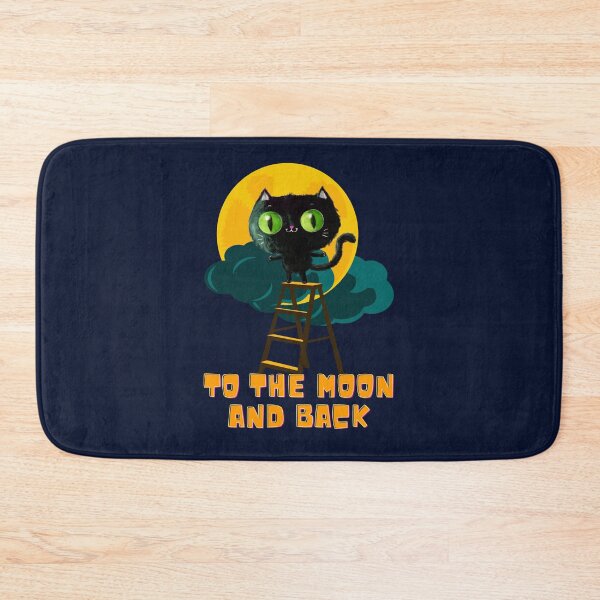 Item preview, To the Moon and Back Cute Black Cat  designed and sold by BeeZBeez.