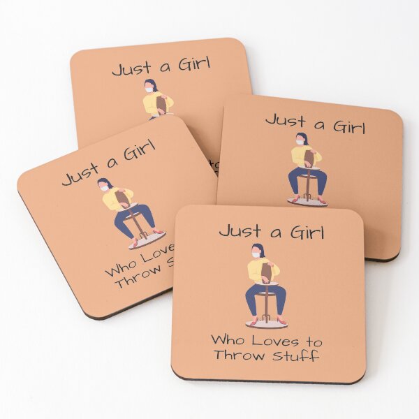 Item preview, Just a Girl Who Loves to Throw Things designed and sold by FiaFiaPress.