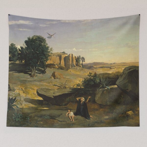 Item preview, Hagar in the Wilderness 1835 Camille Corot French designed and sold by Sheepherder120.