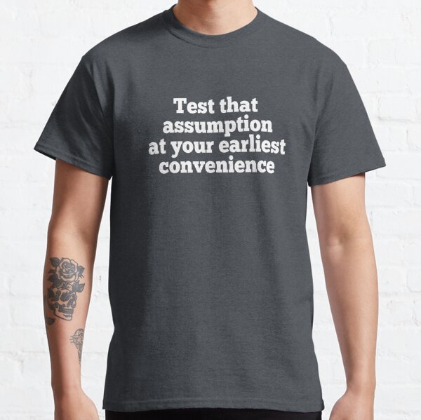 Test that assumption at your earliest convenience funny polite way to say FAFO Classic T-Shirt