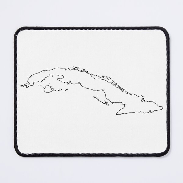 Item preview, Black and White Outline of Cuba designed and sold by mooskie13.