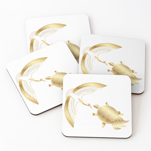 Item preview, Symbol of Fortune Japanese Golden Crane And Turtle  designed and sold by EpicArtz.