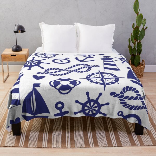 Item preview, Blue and White Nautical Pattern designed and sold by pugmom4.