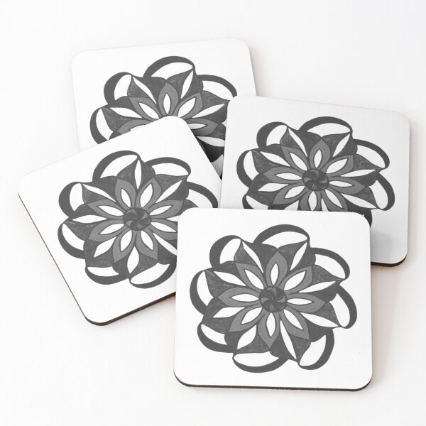 Item preview, grayscale mandala designed and sold by DKVanOss.