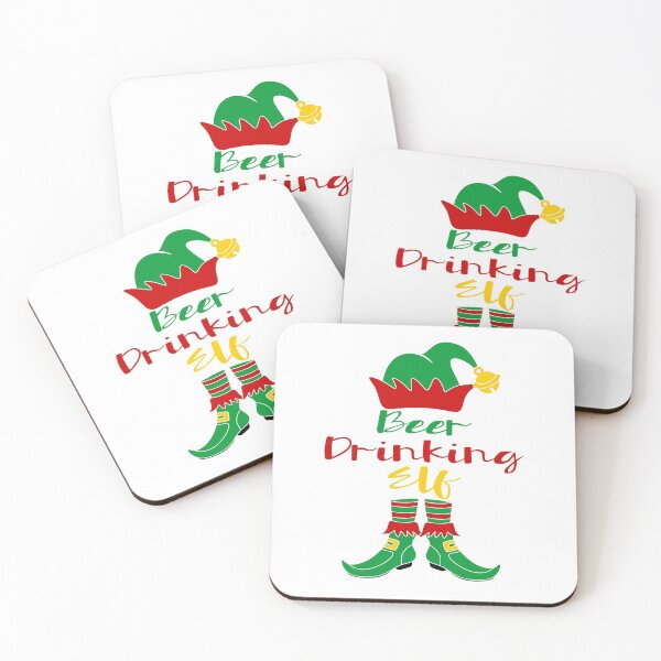 Item preview, Beer Drinking Elf designed and sold by Christmas-Tees.