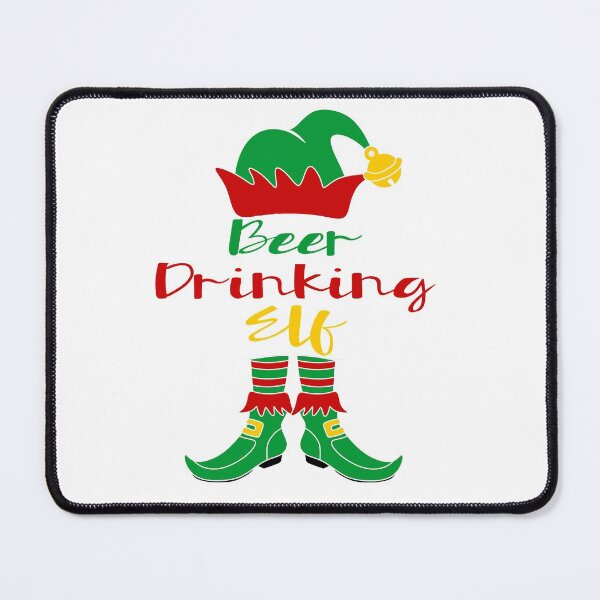 Item preview, Beer Drinking Elf designed and sold by Christmas-Tees.