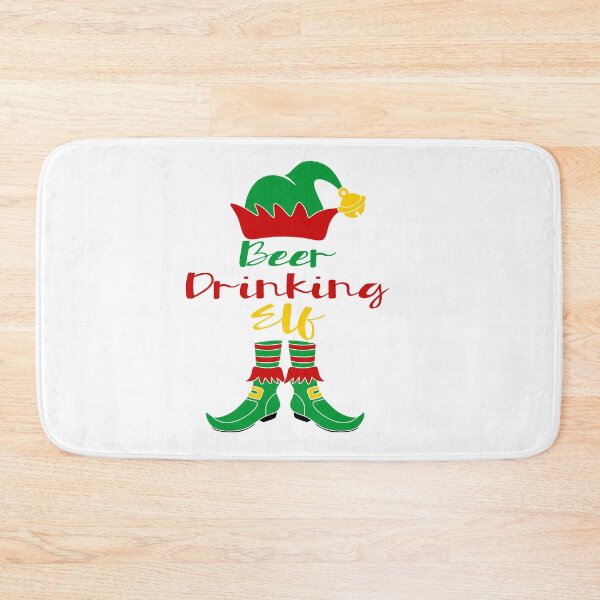 Item preview, Beer Drinking Elf designed and sold by Christmas-Tees.