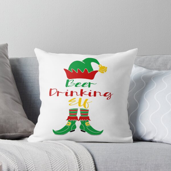 Item preview, Beer Drinking Elf designed and sold by Christmas-Tees.