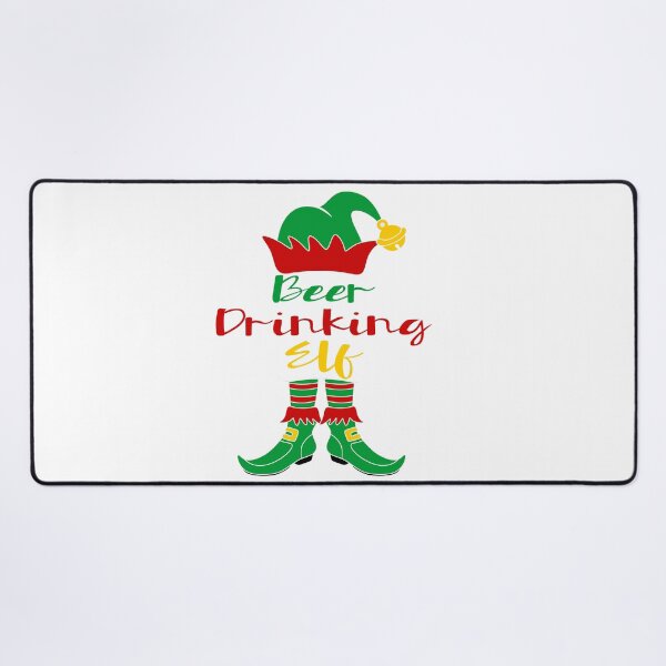 Item preview, Beer Drinking Elf designed and sold by Christmas-Tees.