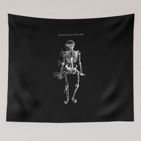 Item preview, Skeletal Diagram - Vintage Anatomy Poster BLACK designed and sold by llevine2934.