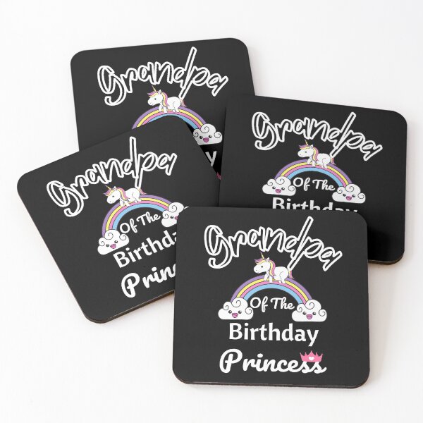 Item preview, Grandpa of the birthday princess unicorn  designed and sold by Alan-NY.