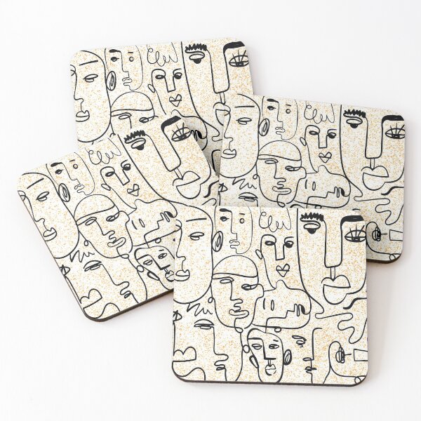 Item preview, Abstract Face Line Art Facial Expressions designed and sold by LashCreations.