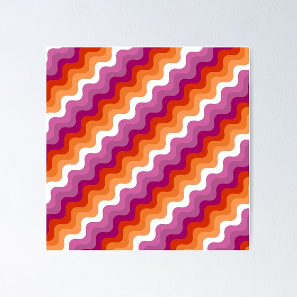 Item preview, Lesbian Flag Wave Pattern designed and sold by Tibby Caps.