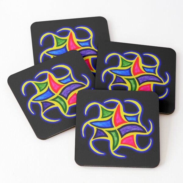 Item preview, bright eight-sided abstract doodle  designed and sold by DKVanOss.
