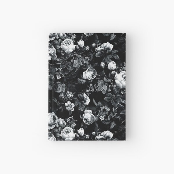 Roses Black and White Hardcover Journal