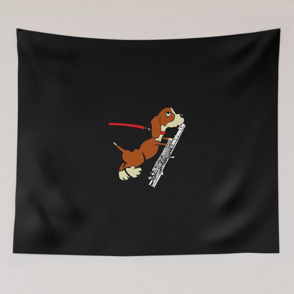 Item preview, Funny Dog Playing Flute Woodwind Instrument designed and sold by iesingc.