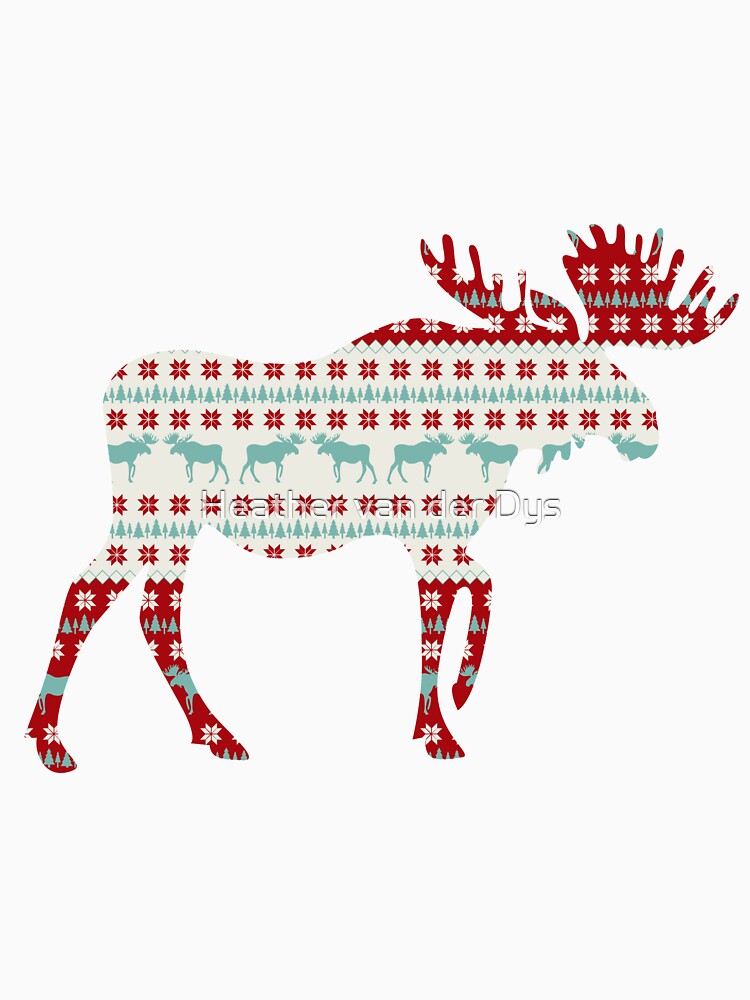 Thumbnail 7 of 7, Essential T-Shirt, "A Moose for Christmas" designed and sold by heather van der Dys.