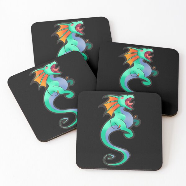 Item preview, cute little teal dragon designed and sold by LinaSchmitz.