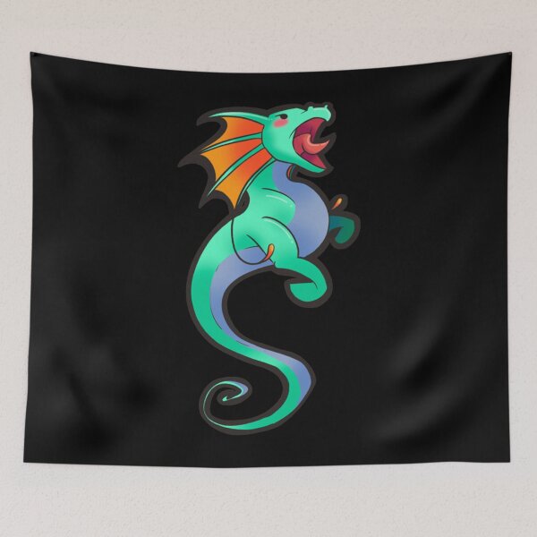 Item preview, cute little teal dragon designed and sold by LinaSchmitz.