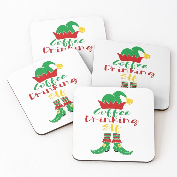 Item preview, Coffee Drinking Elf designed and sold by Christmas-Tees.