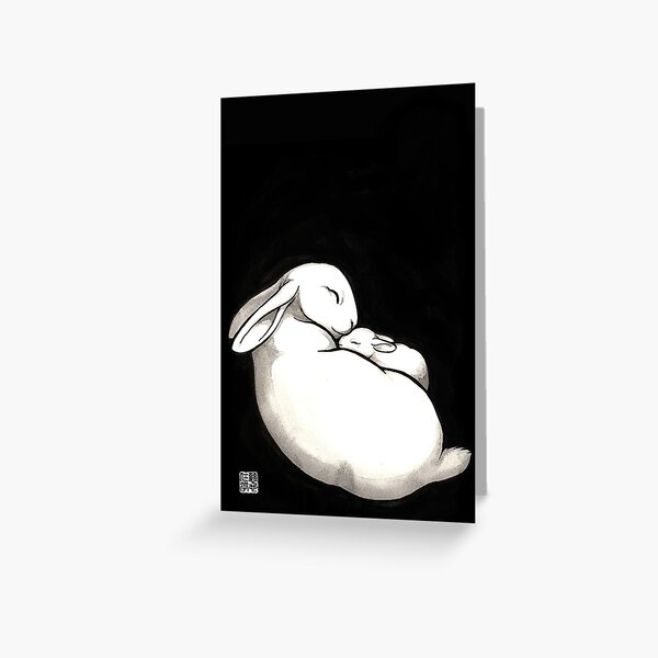 Rabbit Mother and Child Greeting Card