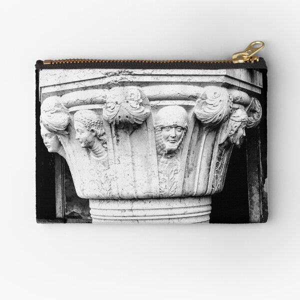 Stone Faces, Venice, Italy Zipper Pouch
