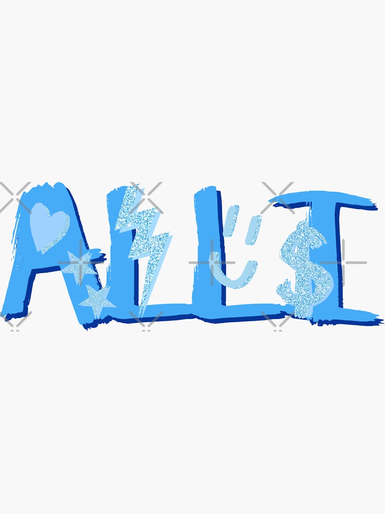 "ALLI name" Sticker for Sale by juliasantos5 Redbubble