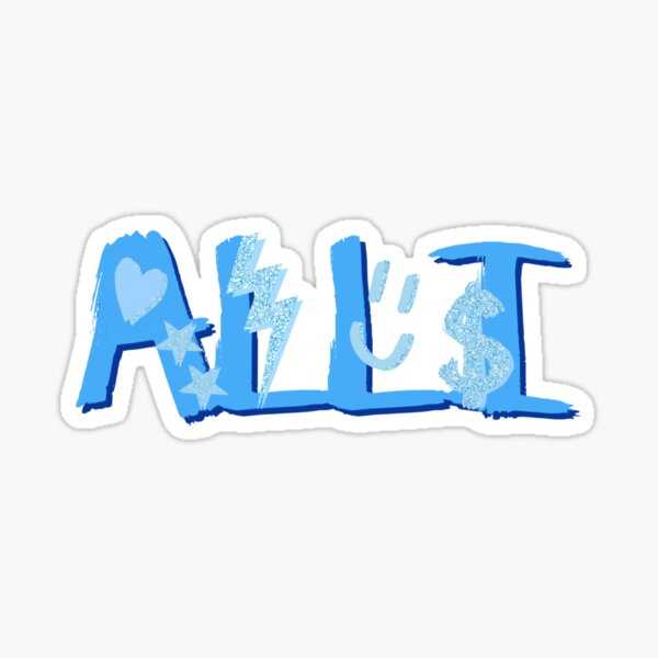 "ALLI name" Sticker for Sale by juliasantos5 Redbubble