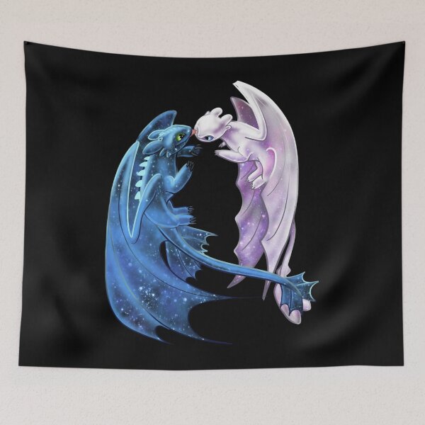 Item preview, Dragon Heart - Starry Dragons - Toothless and Light Fury designed and sold by LinaSchmitz.