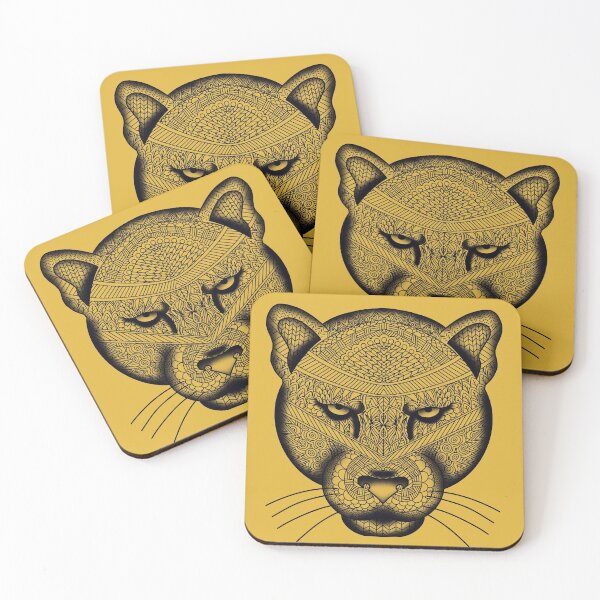 Item preview, Panther Design Black With Gold Background  designed and sold by missmann.