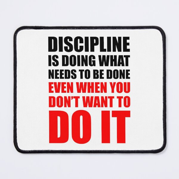 Item preview, Discipline Motivational Quote designed and sold by maniacfitness.