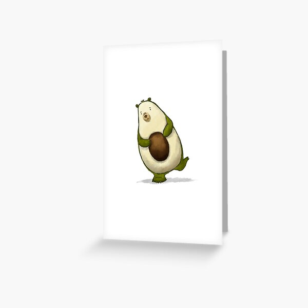 Avocado Bear Greeting Card